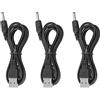 Hilitand 3Pcs Cavo di Alimentazione USB Wire Line DC 5V Jack Cavo di Ricarica 3.5x1.35mm Doppio Strato di Isolamento in PVC