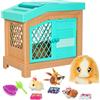 Little Live Pets 26410 Soft Interactive Mama Guinea Pig and her Hutch, e i suoi 3 bambini a sorpresa. 20+ suoni e reazioni. Batterie incluse. per bambini dai 4 anni in su, 7,8 x 12 x 11,3 pollici