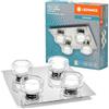 LEDVANCE ORBIS Flame lampada da parete e soffitto con LED, cromo, 22W, 1400lm, 3000/4000K,(bianco freddo e bianco caldo), protezione IP44 contro corpi estranei e spruzzi d'acqua