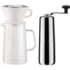 Alessi Slow coffee KT01SET - Set per Slow Coffee di Design, Composto da Macinacaffè, Caraffa, Portafiltro e Filtro in Rete, in Acciaio Inossidabile 18/10
