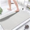 godehone Tappetino da doccia XL antiscivolo, 60 x 120 cm, tappetino da bagno per doccia, in luffa, ad asciugatura rapida, bianco