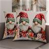 PETTI Artigiani Italiani - Coppia di Federe Cuscino 60x60 cm in Microfibra, Federe Natalizie, Cuscini Arredo di Natale Camera da Letto, Divano, Salotto, Set 2 Fodere Copricuscino, Federa Xmas 11