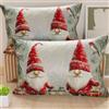 PETTI Artigiani Italiani - Coppia di Federe Cuscino 40x60 cm in Microfibra, Federe Natalizie, Cuscini Arredo di Natale Camera da Letto, Divano, Salotto, Set 2 Fodere Copricuscino, Federa Gnomo 02