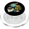 Adventure Travel Photography Explorer Gr Fotocamera Travel Adventure con grafica Globe PopSockets PopGrip per MagSafe