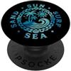 generic Sun Sand Surf Sea Coastal Summer Design PopSockets PopGrip Adesivo