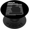 Jesús Nutrition Facts Name Funny Birthda Jesús Dichiarazione Nutrizionale Nome Divertente PopSockets PopGrip Adesivo