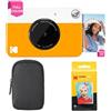 KODAK Pacchetto Base per Fotocamera istantanea Printomatic (Gialla) + Carta Zink (20 Fogli) + Custodia Deluxe + Comoda Tracolla