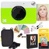 KODAK Pacchetto Deluxe per Fotocamera istantanea Printomatic (Verde) + Carta Zink (20 Fogli) + Custodia Deluxe + Album Fotografico + cornici appendibili + Comoda Tracolla