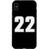 NUMBERED SPORTS ATHLETIC TEAM JERSEY DOU Custodia per iPhone XS Max NUMERO 22 MAGLIA SPORTIVA 22 ANNO 2 ANTERIORE E POSTERIORE