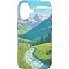 Sacred Universe Designs Custodia per iPhone 17 Scenic Mountain Valley Stream Design Natura Arte Escursione all'aperto