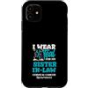 Cervical Cancer Awareness Teal Ribbon Ap Custodia per iPhone 11 Indosso Teal per la consapevolezza del cancro cervicale di mia cognata
