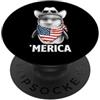 Merica USA Patriotic Cute Funny 4th of J Occhiali da sole a bandana con delfini, focena, oceano, mare, bandiera americana PopSockets PopGrip Adesivo