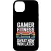 Gaming Workout Gamer Gym Motivation Custodia per iPhone 14 Plus Gamer Fitness Sudore Ora Vinci Più Tardi Allenamento