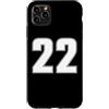 NUMBERED SPORTS ATHLETIC TEAM JERSEY DOU Custodia per iPhone 11 Pro Max NUMERO 22 MAGLIA SPORTIVA 22 ANNO 2 ANTERIORE E POSTERIORE