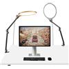 NEEWER BASICS 2 Luci Streaming 10,5, Ring Light a Pannello LED Schermo Intero 3000-6500K 15W con Braccio Regolabile Supporto Tavolo Morsetto Timer per Laptop Computer Videoconferenza Zoom Trucco, R10