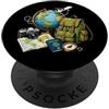 Adventure Travel Photography Explorer Gr Fotocamera Travel Adventure con grafica Globe PopSockets PopGrip Adesivo