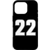 NUMBERED SPORTS ATHLETIC TEAM JERSEY DOU Custodia per iPhone 16 Pro NUMERO 22 MAGLIA SPORTIVA 22 ANNO 2 ANTERIORE E POSTERIORE