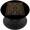 line art symmetric pattern maze geometry Ornamento linea geometrica simmetrica PopSockets PopGrip Adesivo