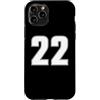NUMBERED SPORTS ATHLETIC TEAM JERSEY DOU Custodia per iPhone 11 Pro NUMERO 22 MAGLIA SPORTIVA 22 ANNO 2 ANTERIORE E POSTERIORE