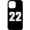 NUMBERED SPORTS ATHLETIC TEAM JERSEY DOU Custodia per iPhone 13 Pro Max NUMERO 22 MAGLIA SPORTIVA 22 ANNO 2 ANTERIORE E POSTERIORE