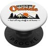 Funny Jokes And Cute Pun Designs Mi piacerebbe uscire ma la roba è umorismo domestico PopSockets PopGrip Adesivo