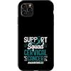 Cervical Cancer Awareness Teal Ribbon Ap Custodia per iPhone 11 Pro Max Support Squad - Nastro color foglia di tè per la sensibilizzazione sul cancro cervicale