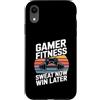 Gaming Workout Gamer Gym Motivation Custodia per iPhone XR Gamer Fitness Sudore Ora Vinci Più Tardi Allenamento
