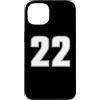 NUMBERED SPORTS ATHLETIC TEAM JERSEY DOU Custodia per iPhone 13 NUMERO 22 MAGLIA SPORTIVA 22 ANNO 2 ANTERIORE E POSTERIORE