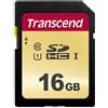 Transcend Scheda di memoria SDXC 500S da 16 GB UHS-I, C10, U3, V30, 4K, Full HD, MLC, fino a 95/50 MB/s (ideale per fotocamere DSLR e videocamere avanzate) - TS16GSDC500S