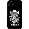 Merica USA Patriotic Cute Funny 4th of J Custodia per iPhone 11 Flying Spaghetti Monster Pastafari FSM Bandiera Americana Bandana