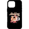 13th Birthday Outfit Roller Skates Bday Custodia per iPhone 16 Pro Max Rolling Into 13 Pattinaggio a rotelle Festa di compleanno Turning 13