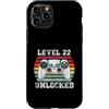 Vintage Gamer Birthday Milestone Apparel Custodia per iPhone 11 Pro Livello 22 Sbloccato Divertente 22° Compleanno Gamer Vintage Retro