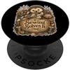 Jimbeels Umorismo riccio cucito creativo PopSockets PopGrip Adesivo