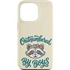 Outnumbered By Boys Raccoon Mom Shop Custodia per iPhone 13 Pro Outnumbered By Boys Raccoon Mom Funny Mama