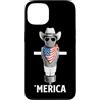 Merica USA Patriotic Cute Funny 4th of J Custodia per iPhone 13 FSM Pastafari Bandiera Americana Occhiali Da Sole Cappello Da Cowboy