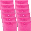 D.RECT 5530 Set di 12 cartelle portadocumenti A4, cartelle portadocumenti con chiusura a bottone, organizer tascabili per scuola e ufficio, organizer per buste per documenti e lettere, rosa