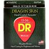 DR Strings DRAGON SKIN™ - CLEAR Coated Acoustic Guitar Strings: Medium 13-56