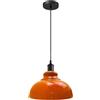 Generic Homin Lampada a sospensione retrò vintage lampadario lampada illuminazione da soffitto paralume in metallo per ristorante soggiorno camera da letto cucina bar corridoio (Arancione)
