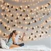 BRYUBR Clip per foto - 100 LED con clip per foto, luci fotografiche con 50 clip trasparenti per dormitorio, camera da letto, decorazione per matrimoni