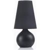 ONLI Lampada da Tavolo Colore Nero con Base in Ceramica e Paralume Cono in Tessuto