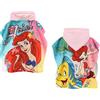 CARTOON Poncho Mare Bambina Ariel Disney Sirenetta con Cappuccio Accappatoio Microfibra 110x55 cm Asciugatura Rapida 240 GSM Ideale Piscina e Spiaggia Flounder Sebastian