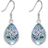 Vadmans Orecchini a nodo da strega, da donna, in argento Sterling 925, con nodo da strega, pendenti a goccia, orecchini abalone, conchiglia, regalo per donne e ragazze