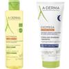 Pierre Fabre A-Derma - Ex Omega Control Duo Olio Lavante + Crema Notte Confezione 200 Ml
