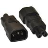 Manhattan Adattatore Manhattan da IEC C14 Maschio a C5 Femmina Nero