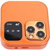 YUEHISY Telefono a Conchiglia Sbloccato Dual SIM 4G LTE con Altoparlante Ad Alto Volume per Anziani MP3 FM Composizione con un, Ideale per i Viaggi, Materiale Metallico ABS (ORANGE)