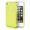 doupi PerfectFit TPU Custodia per iPhone 4 4S, Tappi di Polvere incorporatin Mat Trasparente Cover, Giallo