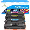 TRUE IMAGE Cartuccia toner Compatibile In sostituzione per Canon 054H 054 CRG-054H ImageCLASS MF640C MF642Cdw MF641Cw MF643Cdw MF644Cdw MF645Cx LBP621Cdw (Nero Ciano Giallo Magenta,confezione da 4)