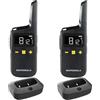 Motorola Solutions Motorola XT185 PMR446 - Walkie Talkie Radio a due vie, senza licenza, colore: nero (confezione da 2)