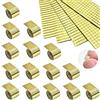 Mesoar 7200 piastrelle a specchio a mosaico a sfera da discoteca, autoadesive, in vero vetro, quadrate, per fai da te, fai da te, argento, oro rosa, 15 fogli (oro)