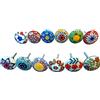 Ajuny Vintage Set di 12 Pomelli per Porte in Ceramica Multicolore per Cassettiere Cassetti Armadi Armadietti Pomelli Stampati a mano per Cucina Moderna Camera da Letto e Bagno